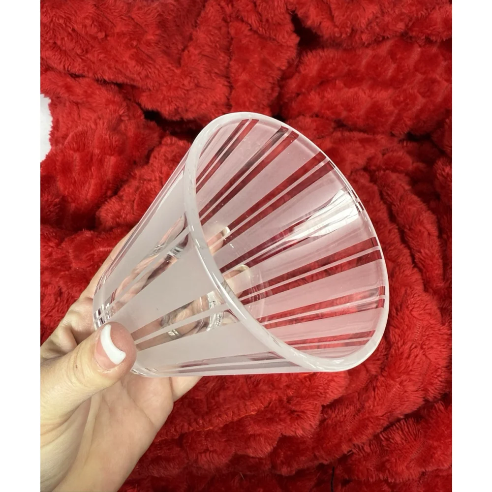 NEST Fragrances Empty Heavy Large 8.1 Oz Glass Tapered Candle Jar Frosted Stripe - Picture 4 of 6